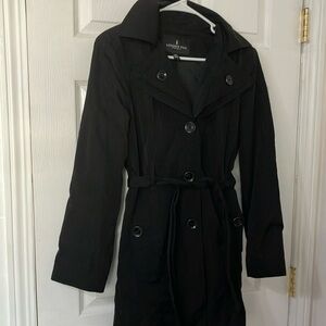 London Fog Women's Black Trench Coat